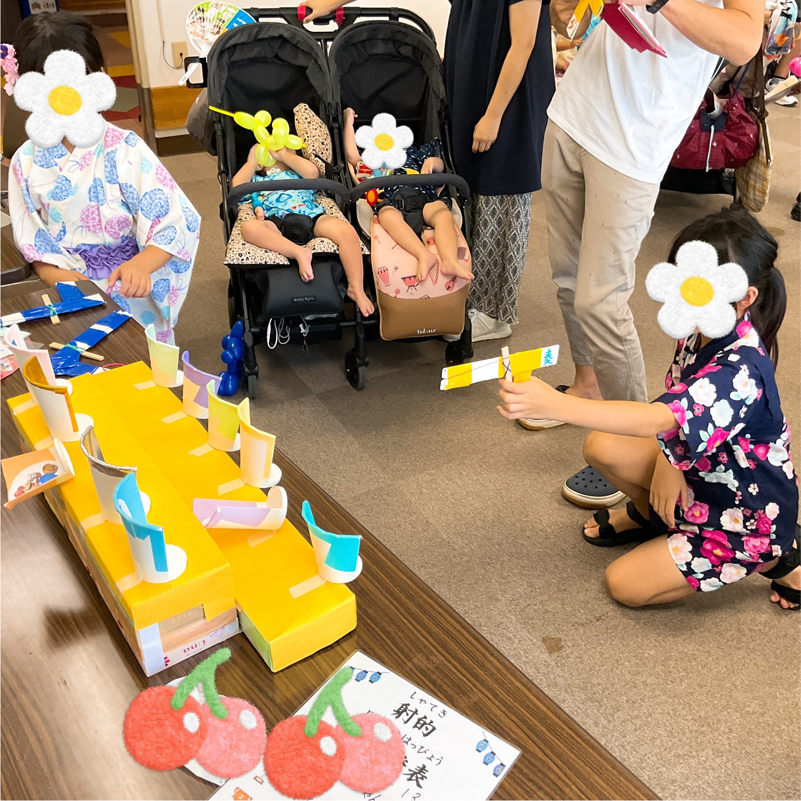 関西、兵庫県、神戸市北区にある重症心身障がい・医療的ケアに対応した児童発達支援施設「こどもデイ　はれいろ」では、初めての夏祭りをしあわせの村で開催しました。