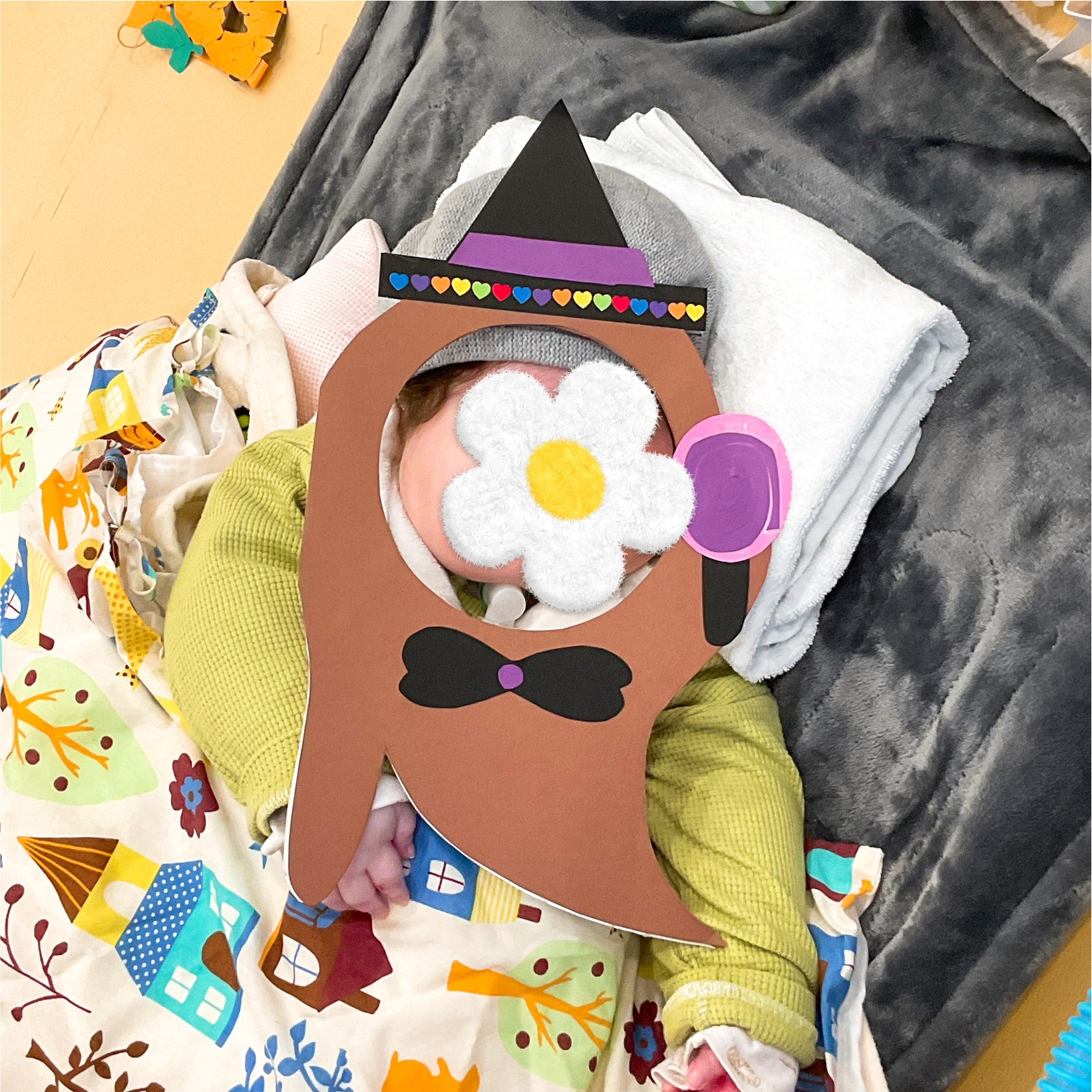 関西、兵庫県、神戸市北区にある重症心身障がい・医療的ケアに対応した児童発達支援施設「こどもデイ　はれいろ」です。みんなでハロウィン週間でした！仮装も挑戦したよ！