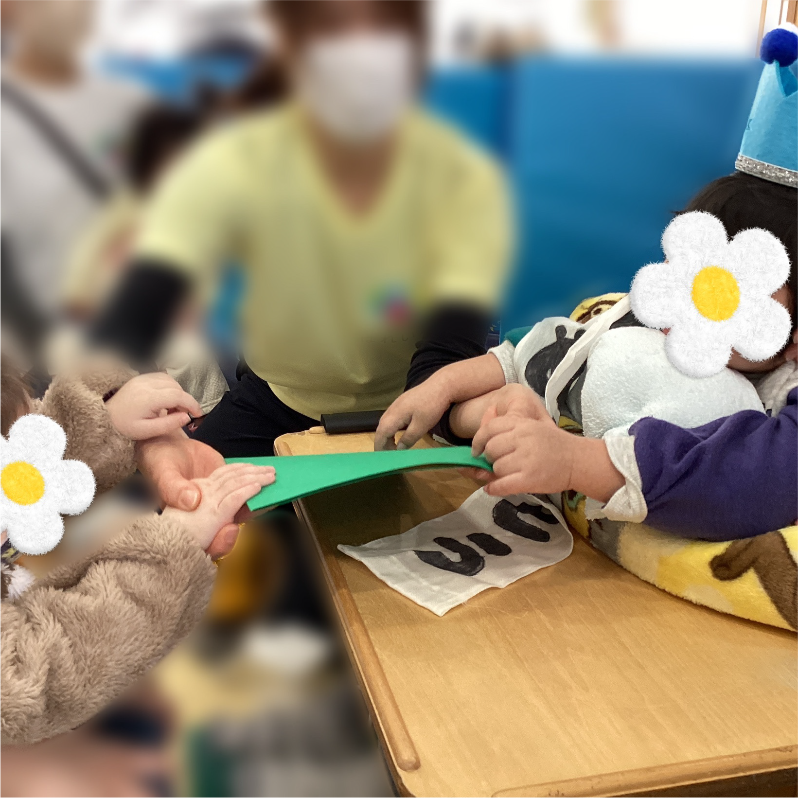 関西、兵庫県、神戸市北区にある重症心身障がい・医療的ケアに対応した児童発達支援施設、居宅訪問型児童発達支援「こどもデイ　はれいろ」です。３月のお誕生日会でした！