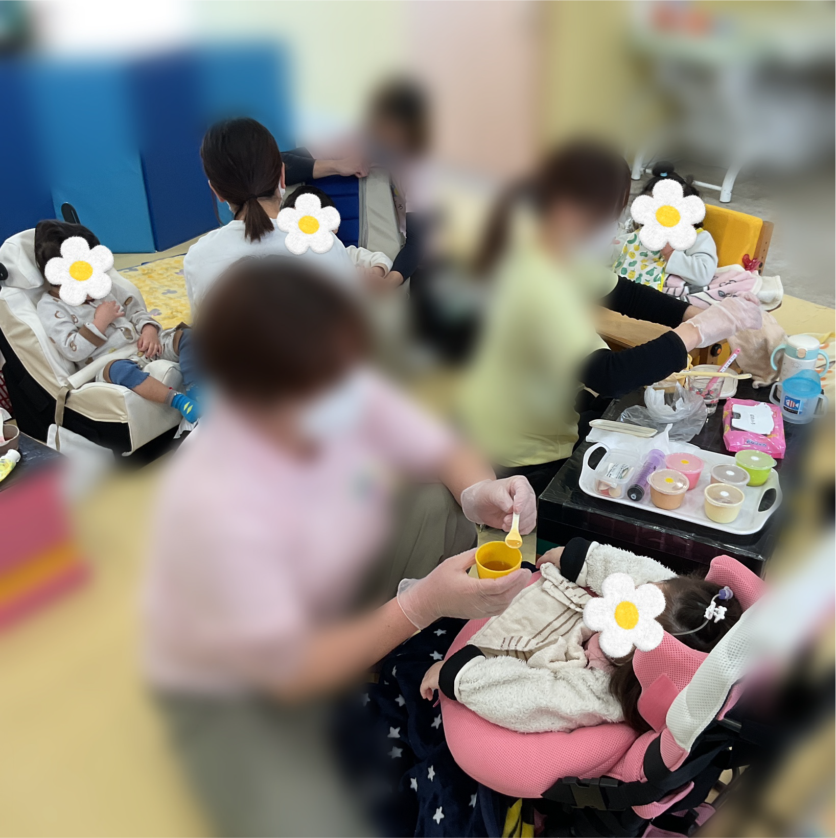 関西、兵庫県、神戸市北区にある重症心身障がい・医療的ケアに対応した児童発達支援施設、居宅訪問型児童発達支援「こどもデイ　はれいろ」では摂食訓練も実施しています！