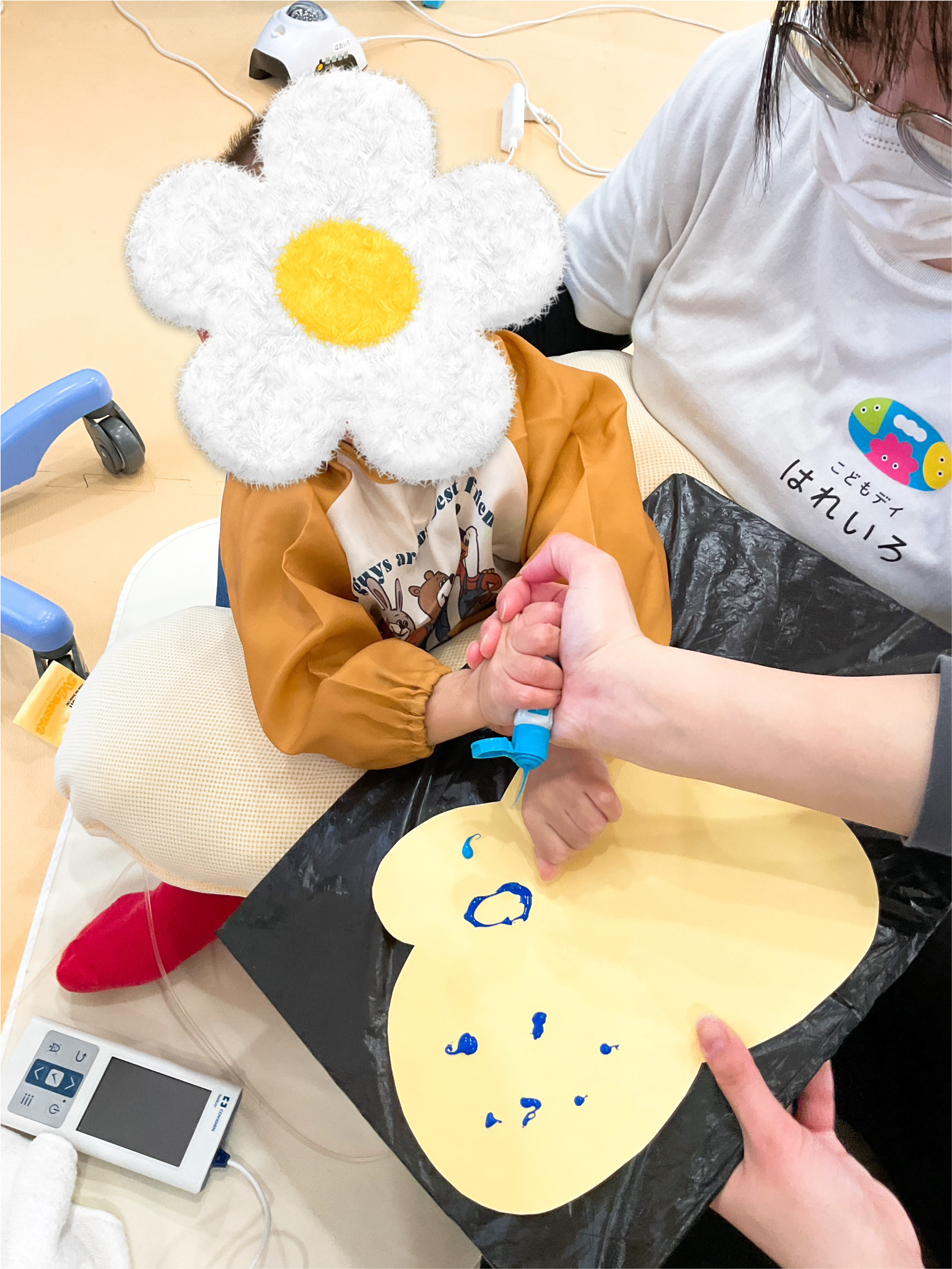 関西、兵庫県、神戸市北区にある重症心身障がい・医療的ケアに対応した児童発達支援施設、居宅訪問型児童発達支援「こどもデイ　はれいろ」です。今週は春の制作週間です！