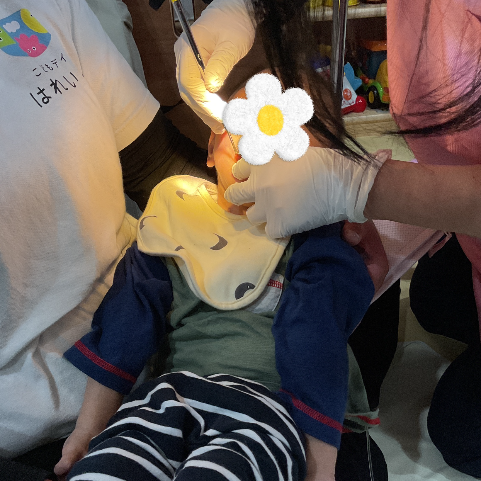 関西、兵庫県、神戸市北区にある重症心身障がい・医療的ケアに対応した児童発達支援施設、居宅訪問型児童発達支援「こどもデイ　はれいろ」です。今日から歯科検診が始まりました！